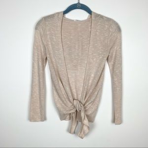 Essentials by Full Tilt Thin Knit Hooded Fitted Lightweight Cardigan
